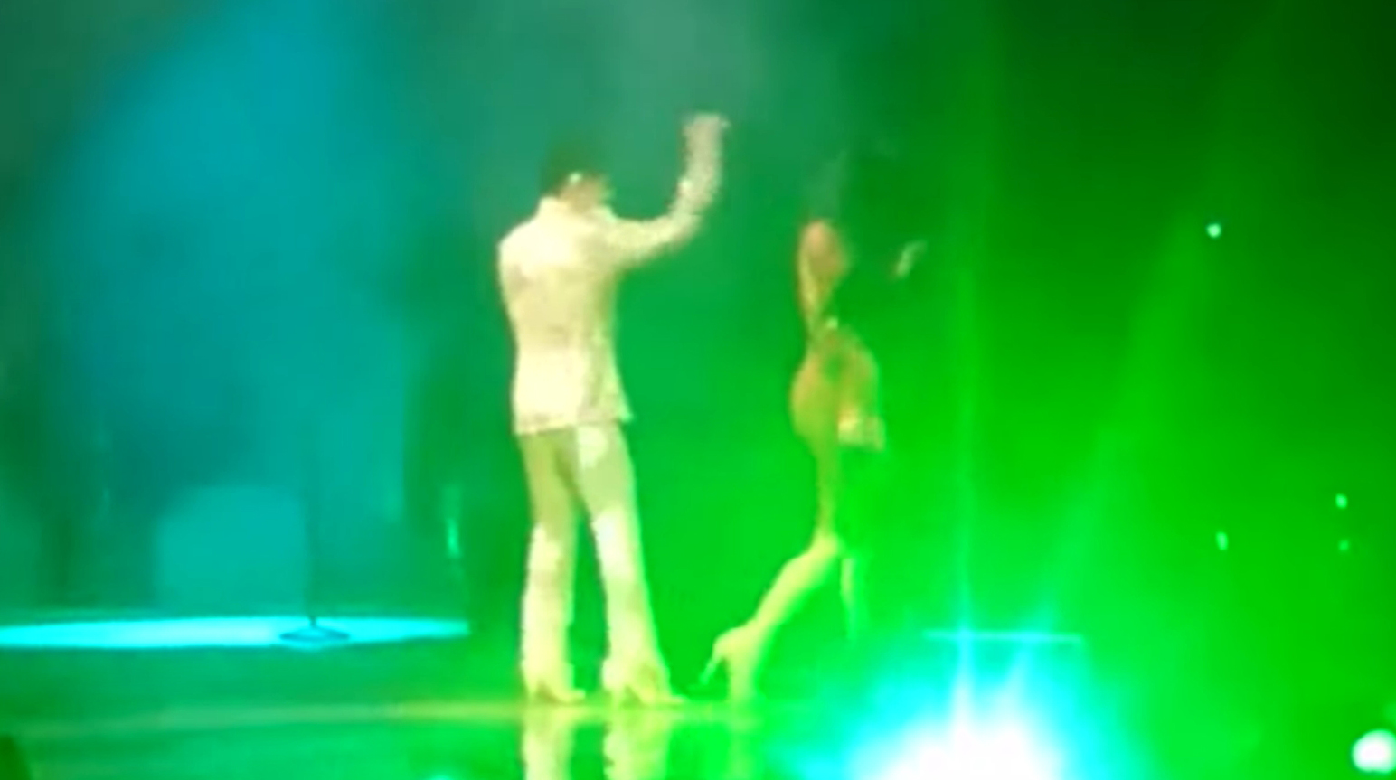 'Get off my stage!' Prince joked as Kim walked off during the awkward moment
