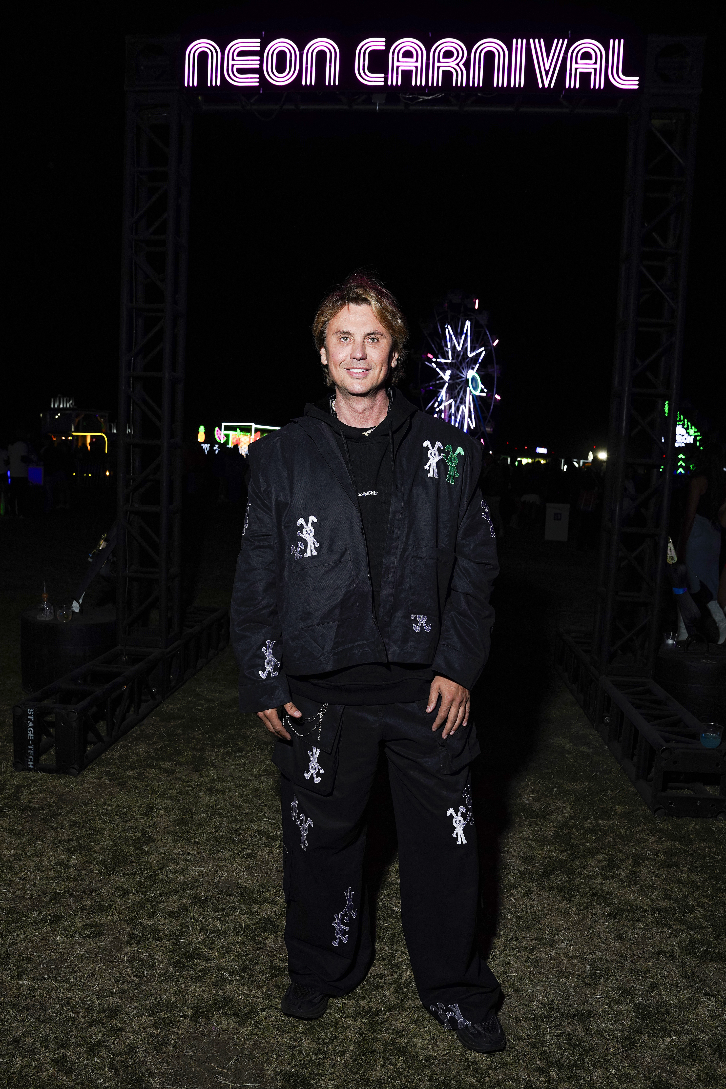 Jonathan also hit up the late-night bash Neon Carnival at Coachella last weekend