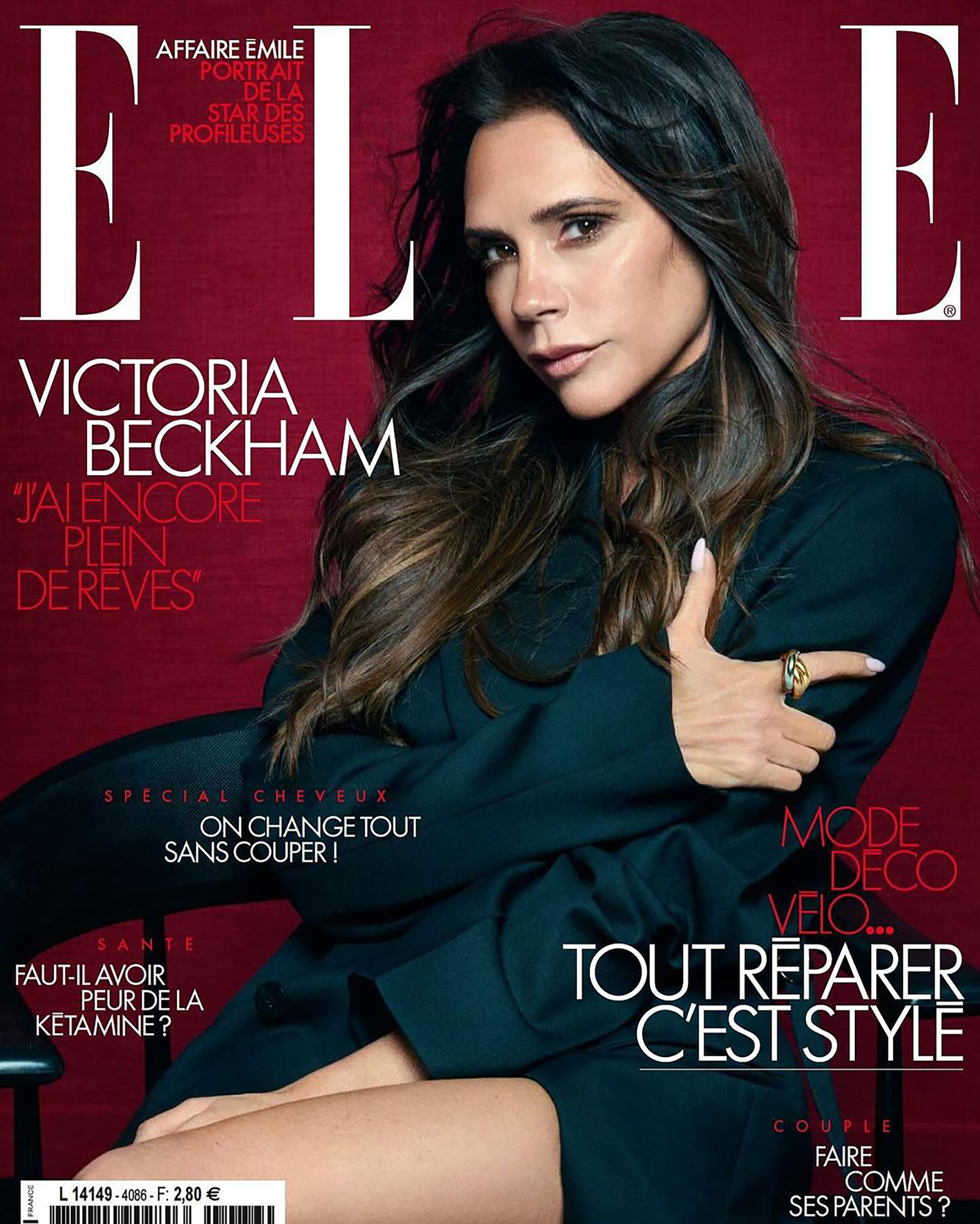 Victoria on the cover of the Elle Spain mag