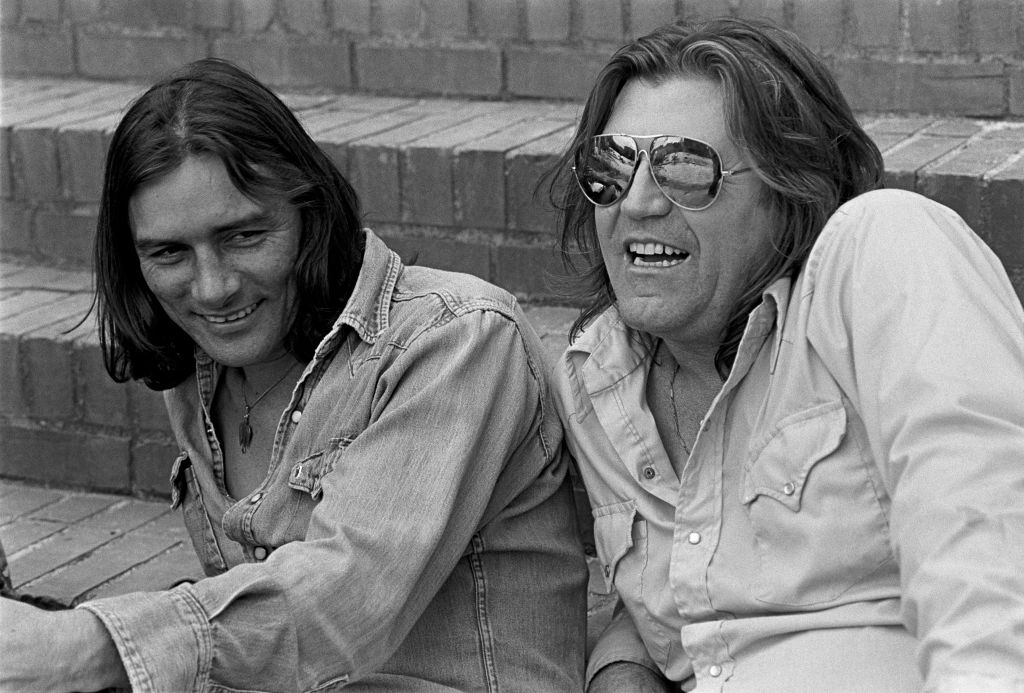 Dickey pictured with Billy Joe Shaver at an event in August 1976