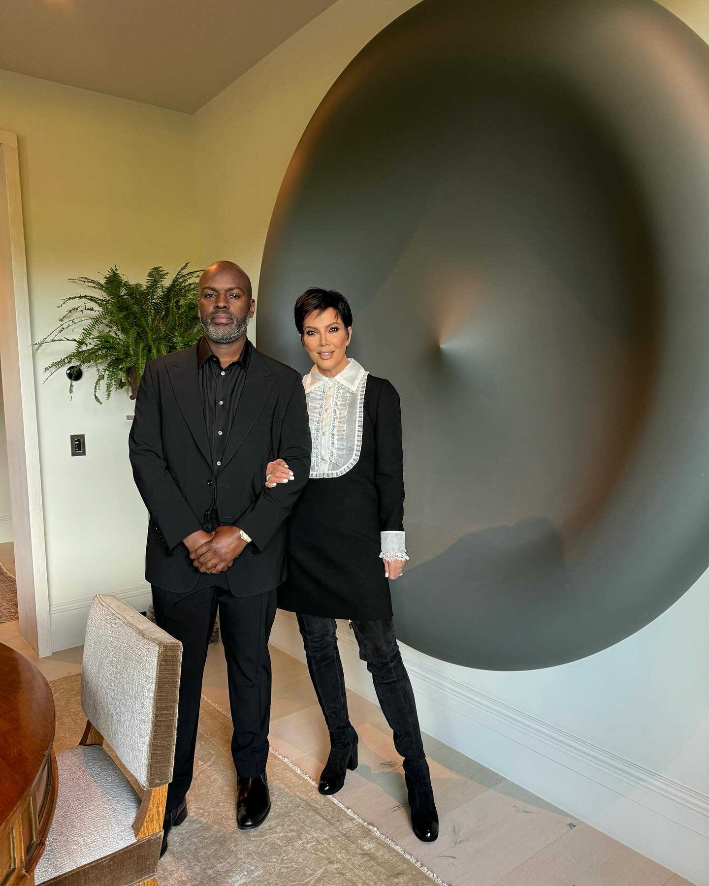 Many fans accused Kris of taking the weight loss drug Ozempic in a pic with Corey Gamble