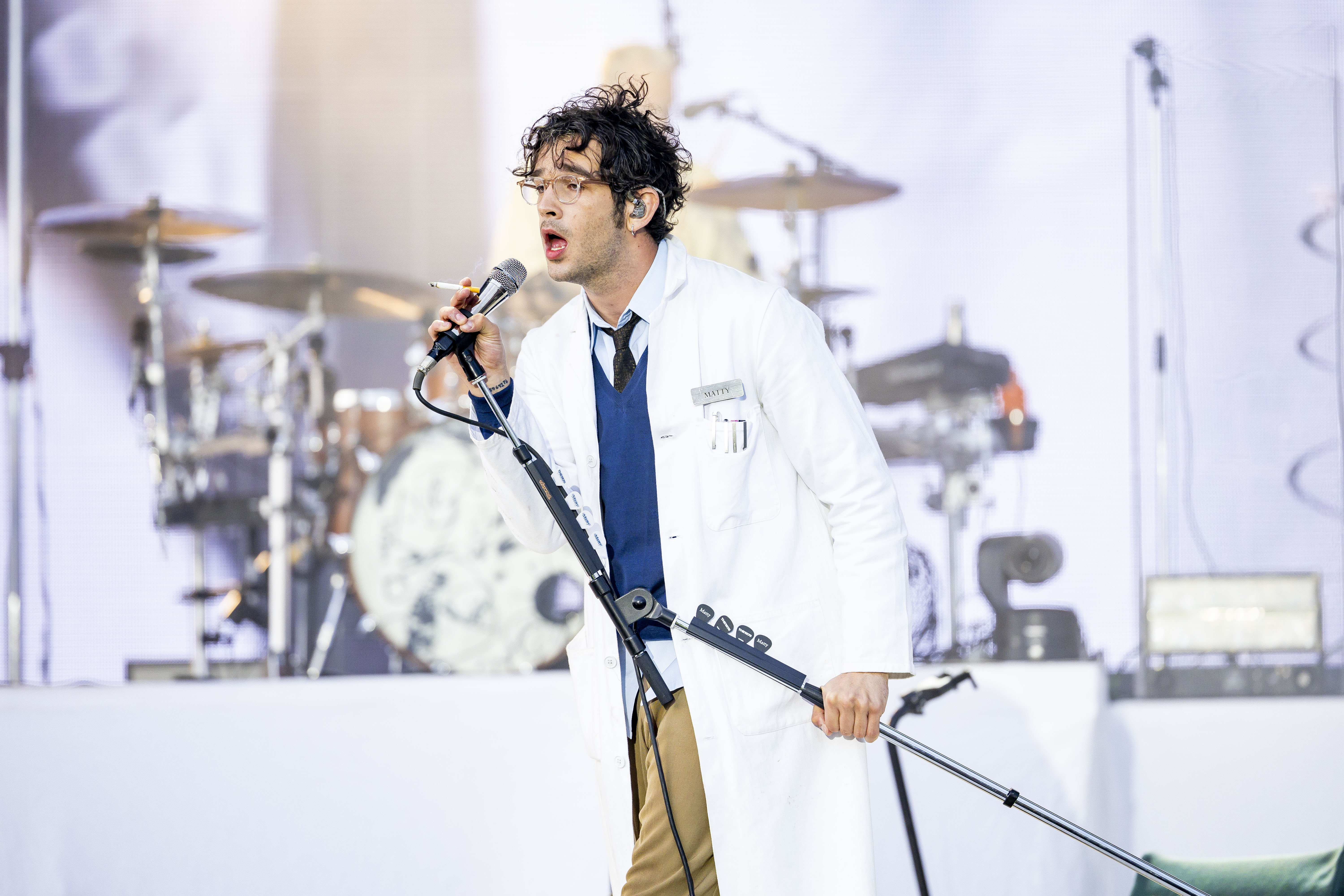 Matty Healy's white lab coat gets a reference