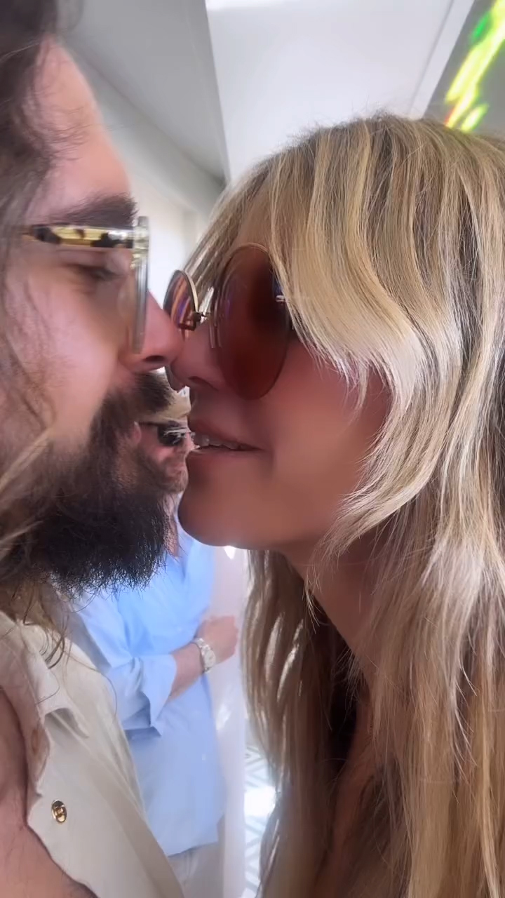 Tom, 34, and Heidi, 50, got married in 2019 and often post videos themselves making out