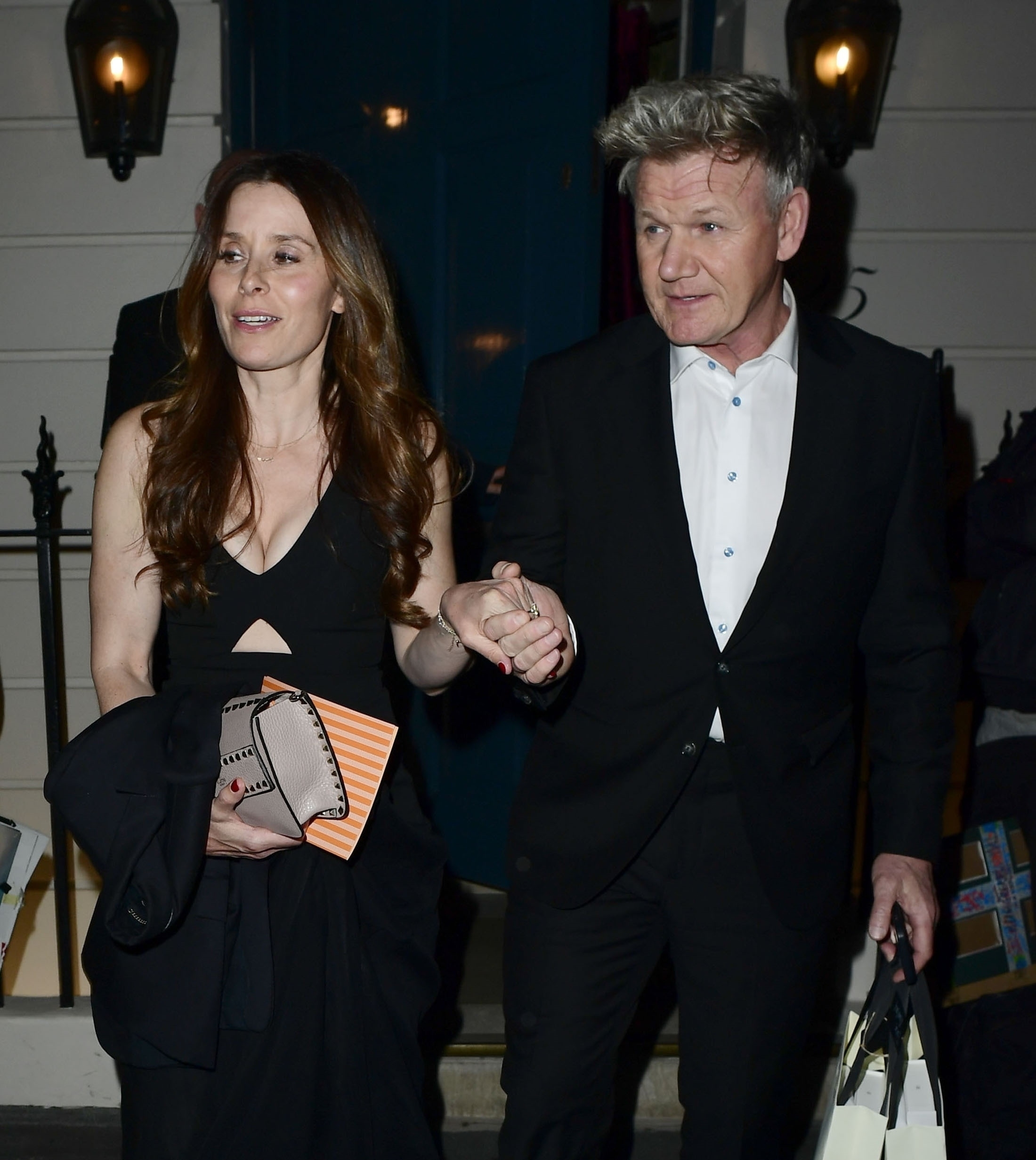 Gordon Ramsay and wife Tana were seen clutching goodie bags as they left
