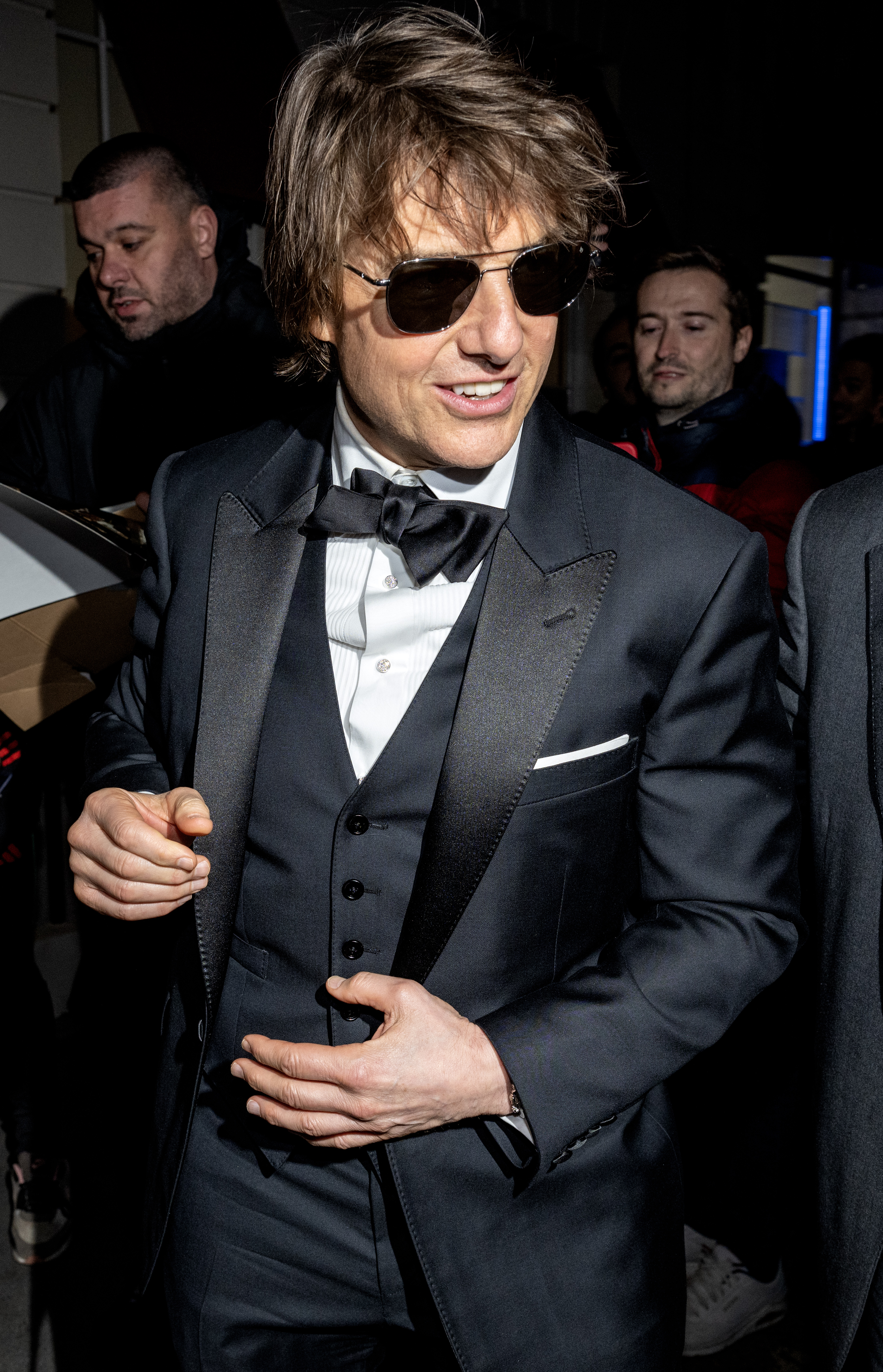 Tom Cruise in shades and a dicky bow