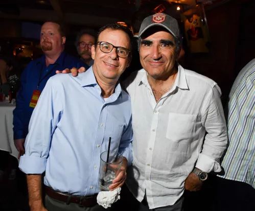 Rick Moranis and Eugene Levy at Take Off, EH! An All-Star Benefit after party in 2017