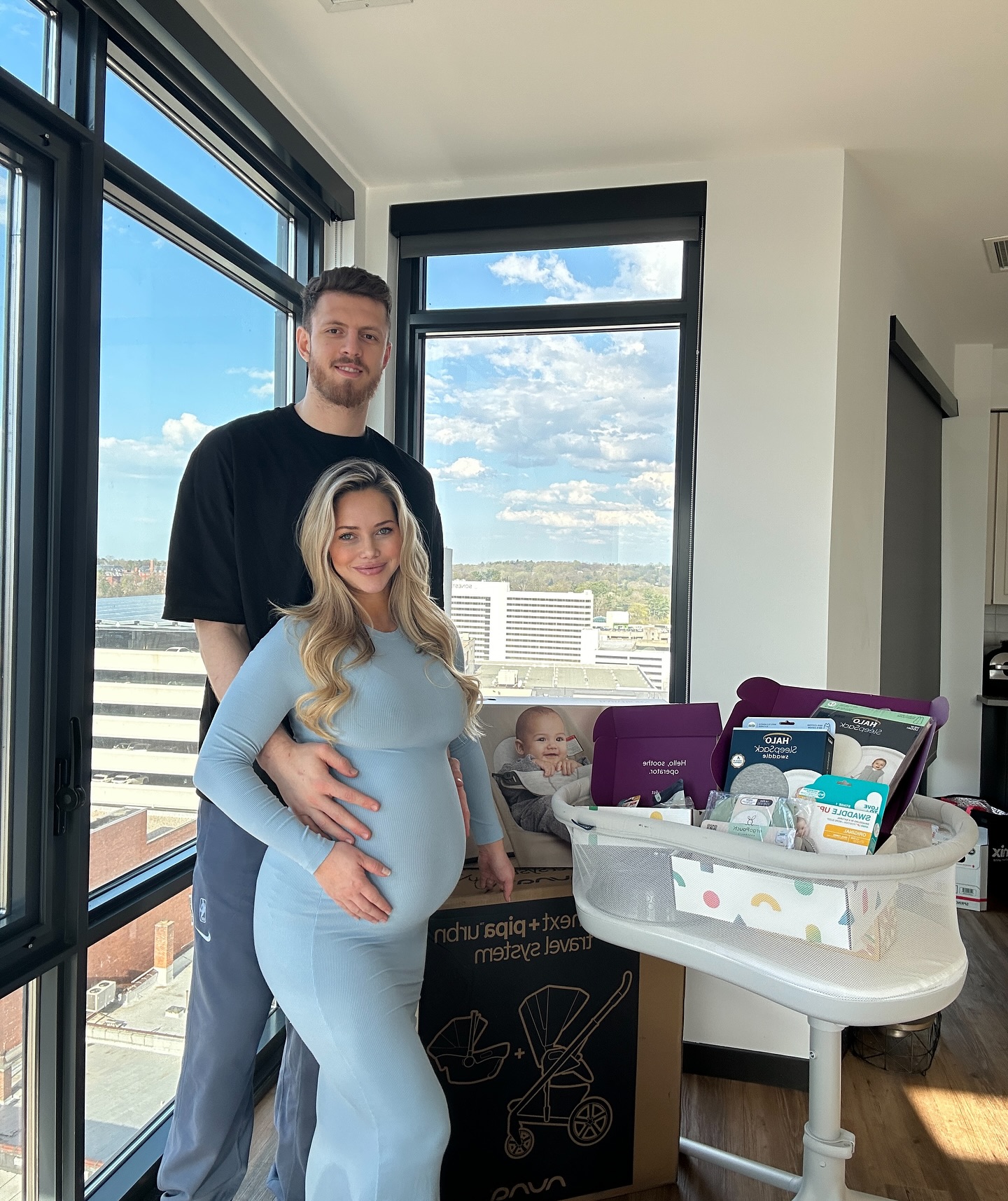 The 31-year-old and NBA star Isaiah Hartenstein are expecting a baby boy this summer
