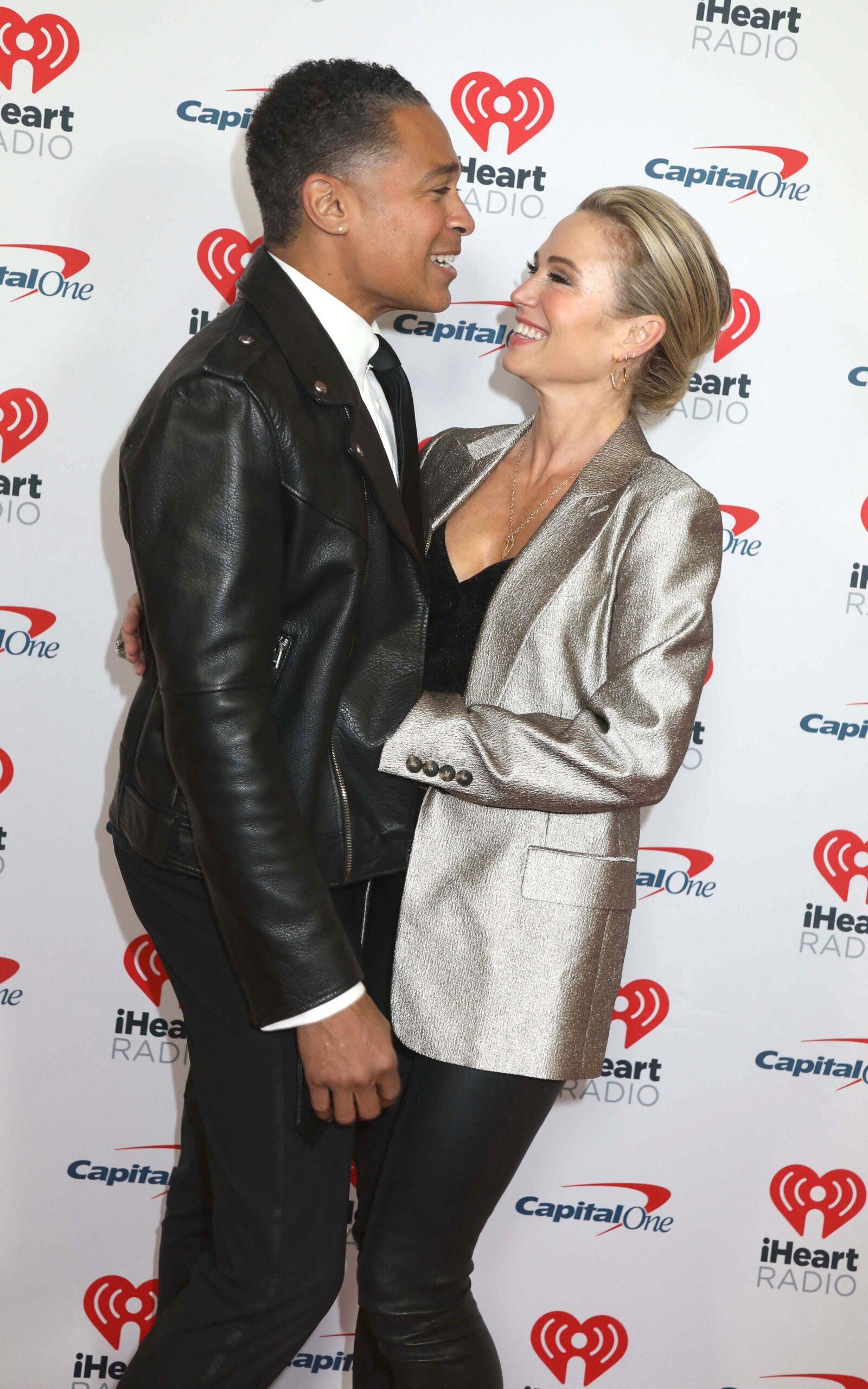 Amy Robach And T.J. Holmes at iHeartRadio z100's Jingle Ball fest, 2023