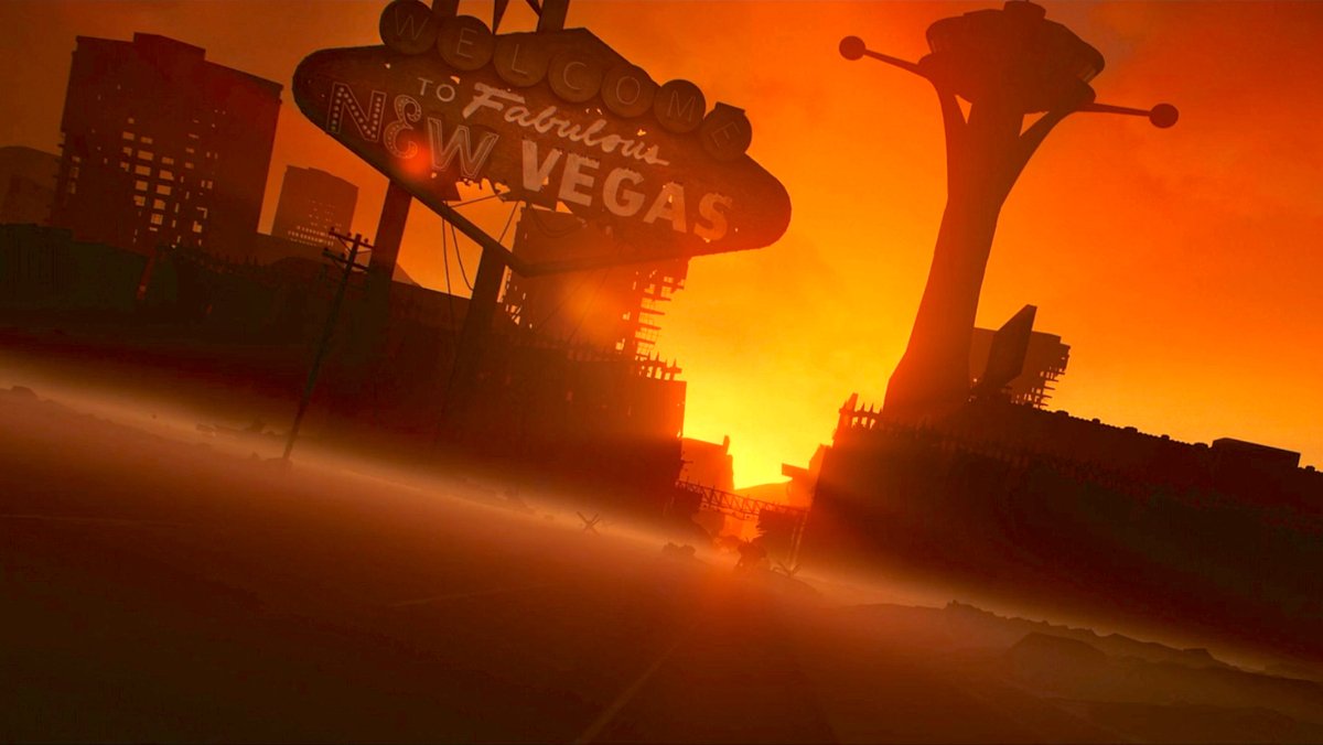 Welcome to New Vegas sign from the Fallout TV Series