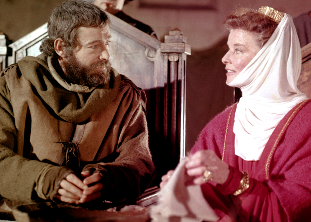 Peter O'Toole and Katharine Hepburn on the set of ‘The Lion in Winter’.