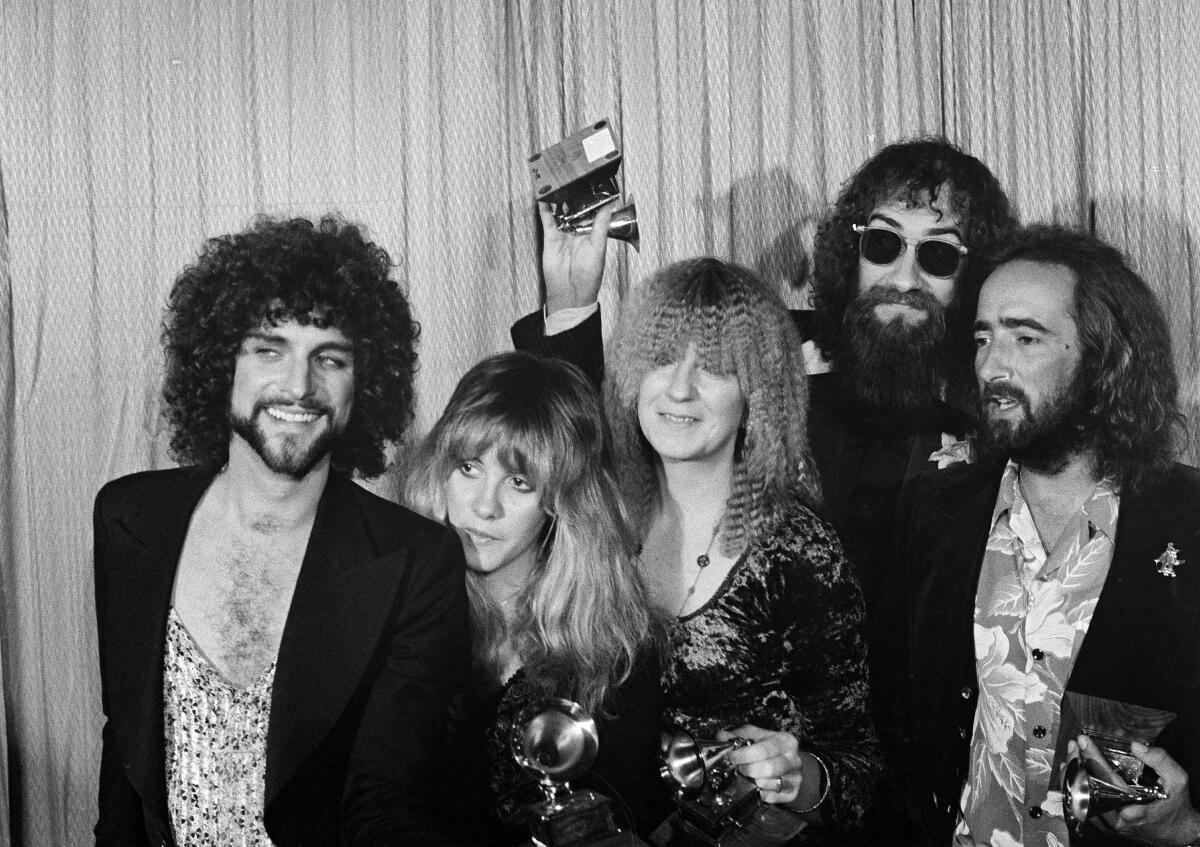  Fleetwood Mac in 1978. From left: Lindsey Buckingham, Stevie Nicks, Christine McVie, Mick Fleetwood, and John McVie.