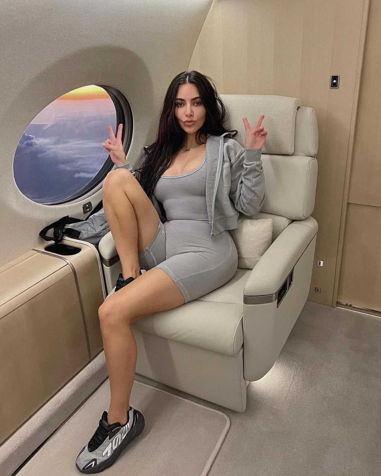 Kendall's sister Kim Kardashian owns a $150 million private jet