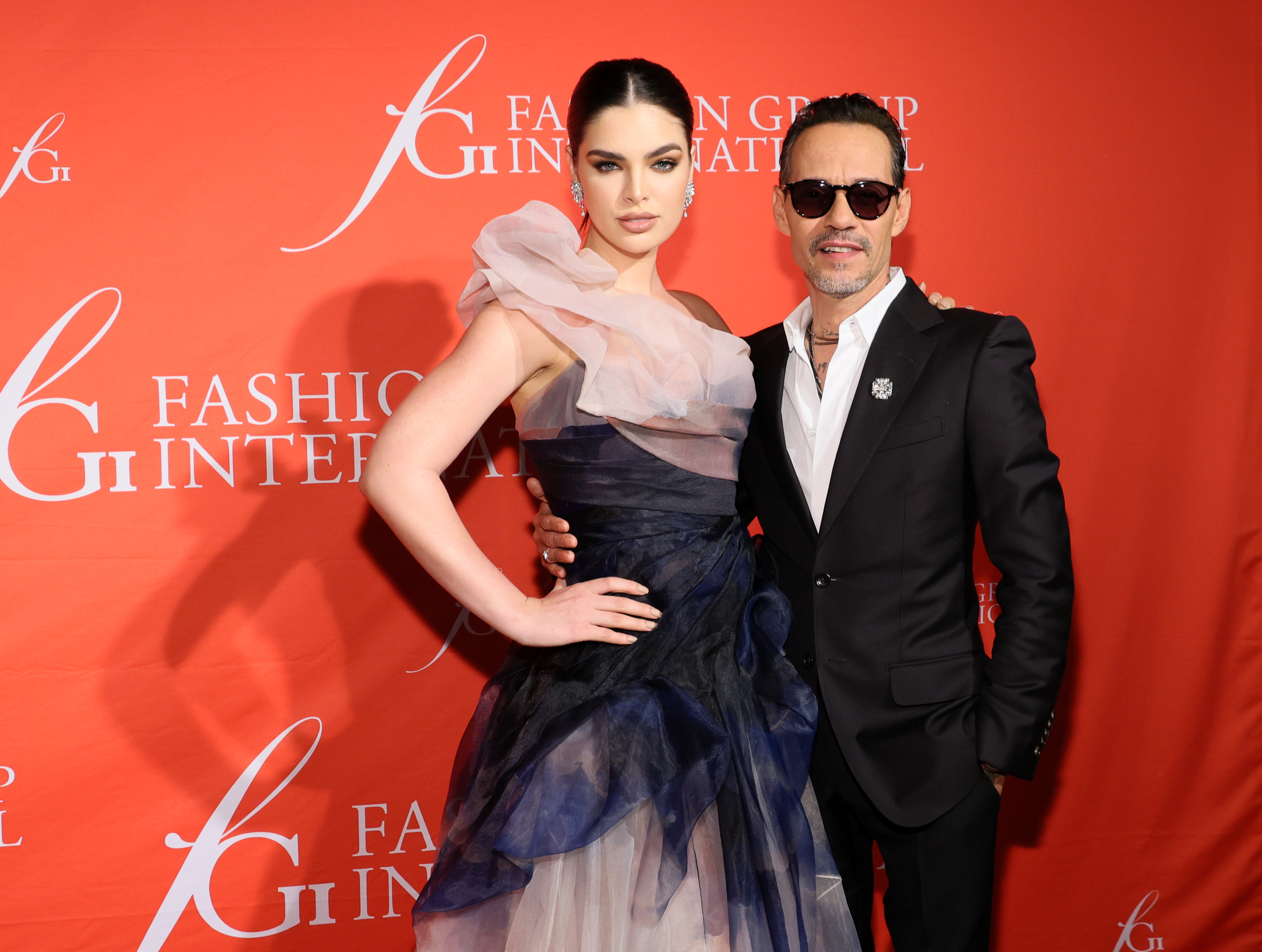 Nadia Ferreira and Marc Anthony attend the FGI Night of Stars 39th Annual Gala at The Plaza on October 17, 2023, in New York City