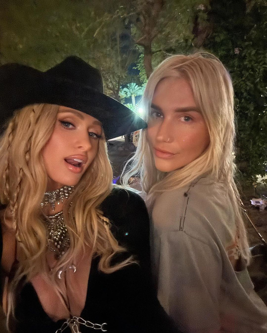 The two 2000s icons were spotted together at the invite-only party, Neon Carnival