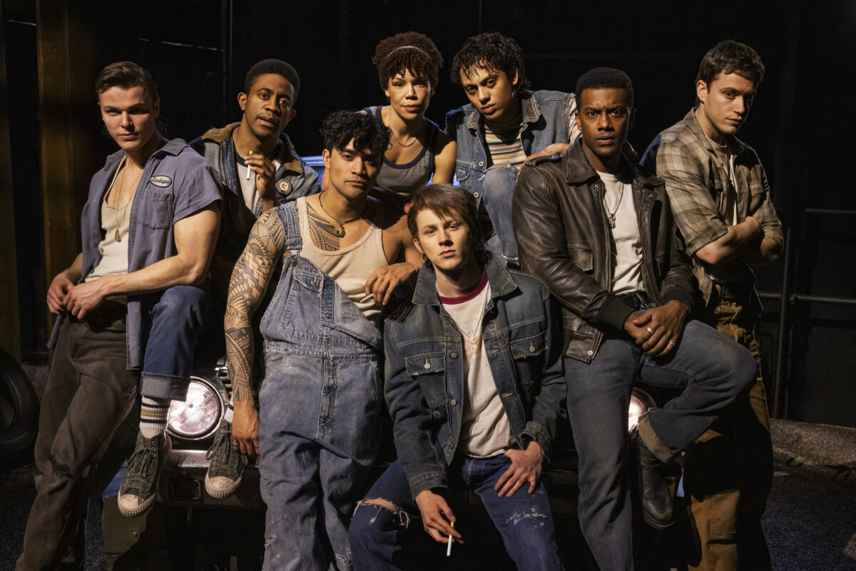 The Greasers in the cast of 'The Outsiders' music on Broadway