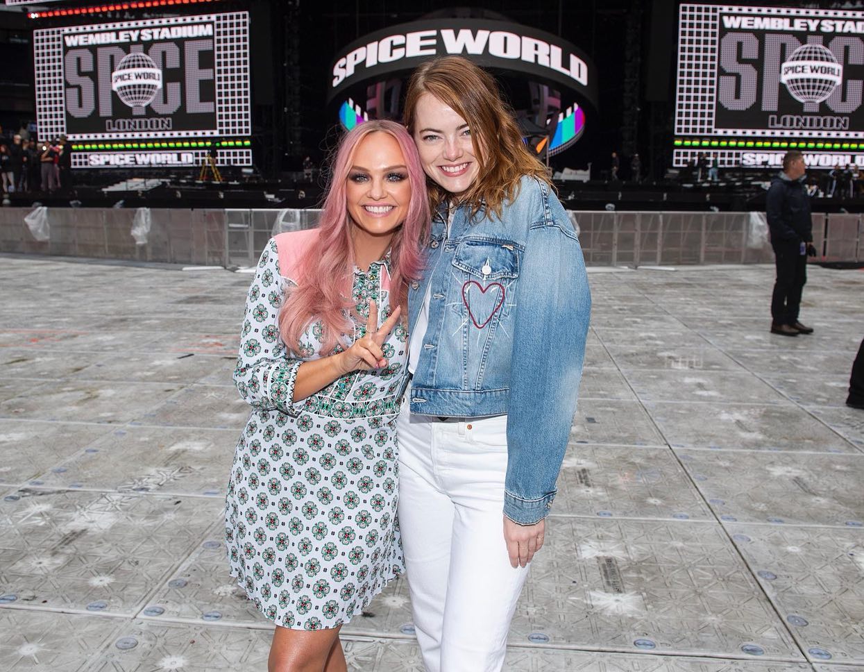 The actress and Baby Spice singer posed together for a photo back in 2019