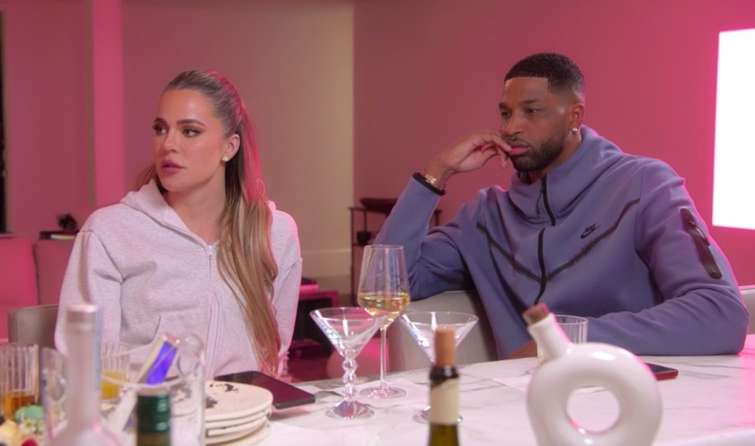 Khloe pictured with Tristan Thompson during Season 3 of The Kardashians