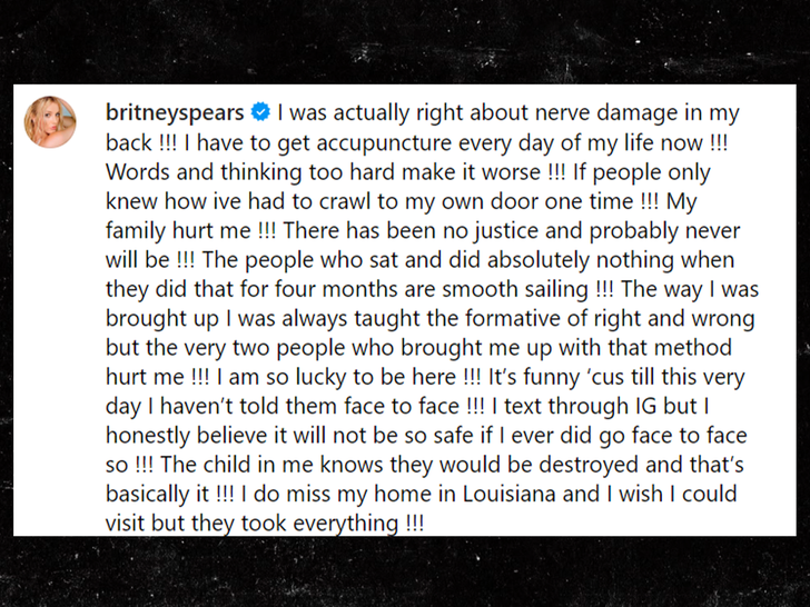 Britney Spears Blasts Parents, Claims She May Never Get Justice ...