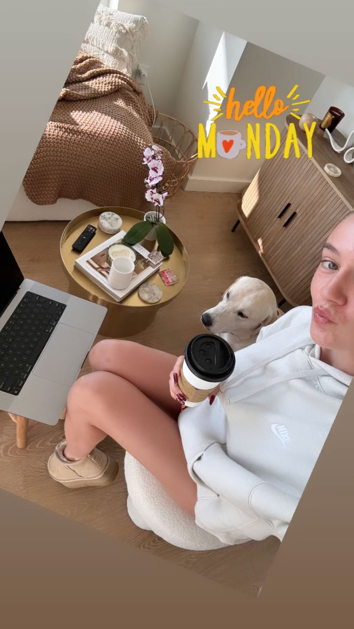 Aubrey shared a follow-up selfie with her dog just days after it was revealed she and the American Idol host split after three years together