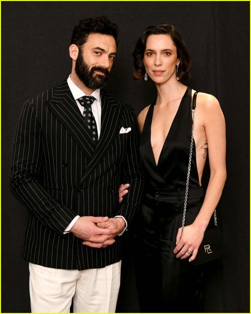 Morgan Spector and Rebecca Hall at the Ralph Lauren show
