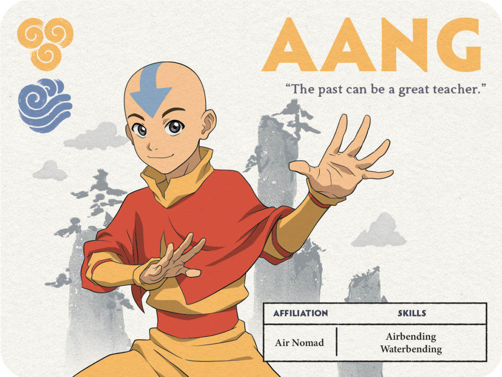 Card art of Aang from Avatar: The Last Airbender — Aang’s Destiny