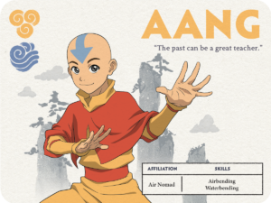 Card art of Aang from Avatar: The Last Airbender — Aang’s Destiny