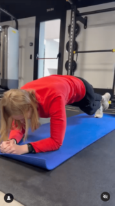 Beitske Visser in Workout Gear Exercises to Get "Back to the Circuits"