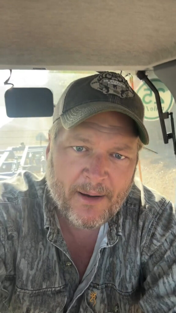 Blake Shelton enjoyed some downtime at his Los Angeles, California mansion in a new video