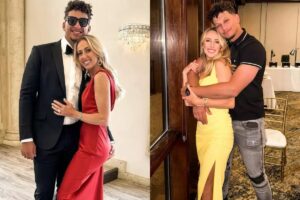 Brittany Mahomes Stuns in Two Different Dresses at Friend's Wedding