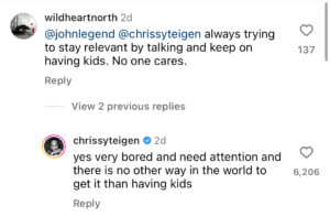 Chrissy Teigen Claps Back at Claims She Only Has Kids to 'Stay Relevant'