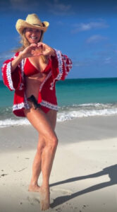 Christie Brinkley showed off her figure at the age of 70 in a red bikini while celebrating Earth Day