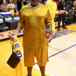 Fans trolled Corey Gamble for his all-yellow ensemble at a Los Angeles Lakers game
