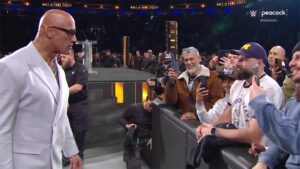 Dwayne Johnson Engaged in Clash With WWE Fan at Hall of Fame Ceremony