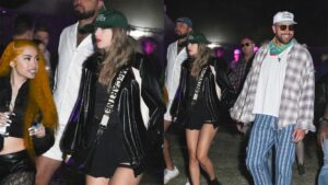 Taylor Swift Travis Kelce Ice Spice Coachella Smoke