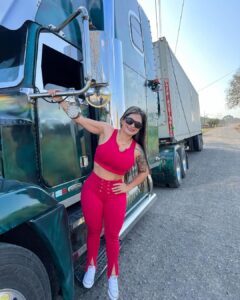 Milena Gonzales has been dubbed the hottest truck driver