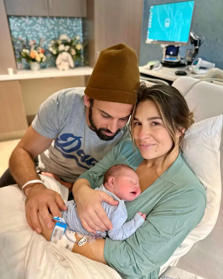 Jessie welcomed her fourth child on February 9 (pictured with her husband Eric Decker)