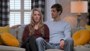 Jill Duggar Dillard and husband Derik Dillard shared word that their daughter Isla was delivered stillborn in a joint Instagram post on Saturday. Here, the couple appears in the documentary "Shiny Happy People: Duggar Family Secrets."