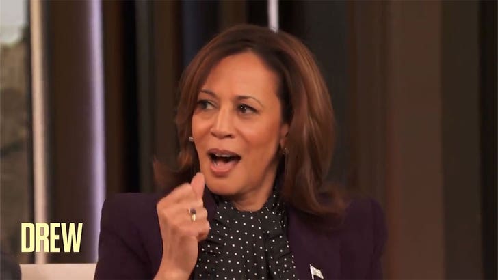 Kamala Harris Knows Her Laugh Gets Mocked, Called 'Momala' by Drew Barrymore