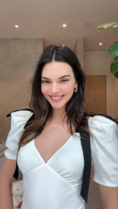 Kendall Jenner uploaded a new TikTok to show off her new outfit as she lip-synced to a song and smiled at the camera