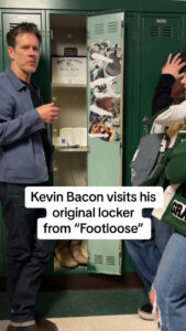 Kevin Bacon shocked onlookers as he returned to the school he filmed in during Footloose 40 years later