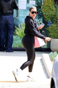 Khloe Kardashian flaunted her curves while running errands