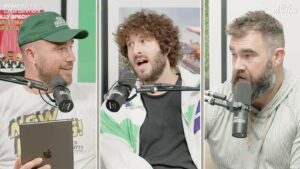 Lil Dicky, Travis Kelce, and Jason Kelce on New Heights Podcast