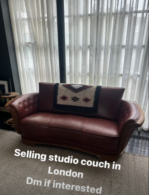 Despite having very rich parents Rocco has been caught flogging this old sofa