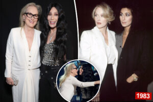 Meryl Streep and Cher turn back time mirroring outfits from 'Silkwood' premiere 40 years ago