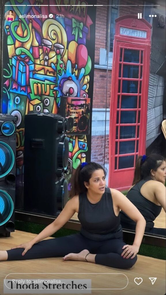 Monalisa in Workout Gear Works Up a Sweat Having "Rehearsal Vibes"