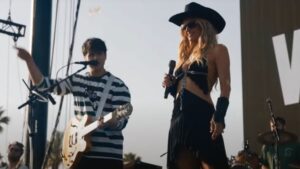 Paris Hilton Crashes Vampire Weekend's Coachella Set to Play Cornhole