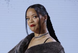 Rihanna at Super Bowl LVII Pregame And Halftime Press Confereence In Arizona