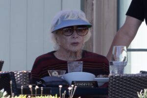 Actress Shirley MacLaine was spotted drinking a martini at lunch in Malibu days before her milestone birthday