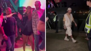 Taylor Swift & Travis Kelce Leave Coachella Set Trailing Behind Biebers