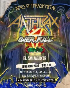Watch ANTHRAX's Entire El Salvador Concert Featuring Original Bassist DAN LILKER